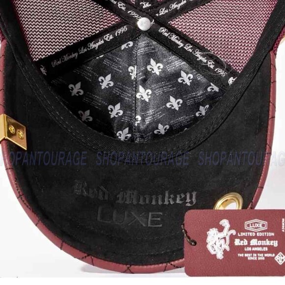 Red Monkey Luxe Burgundy RM1461 New Limited Edition Unisex Trucker Hat Cap - Picture 7 of 8
